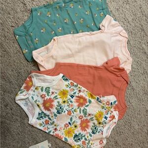 Cloud Island Multicolor Baby Onesies Set